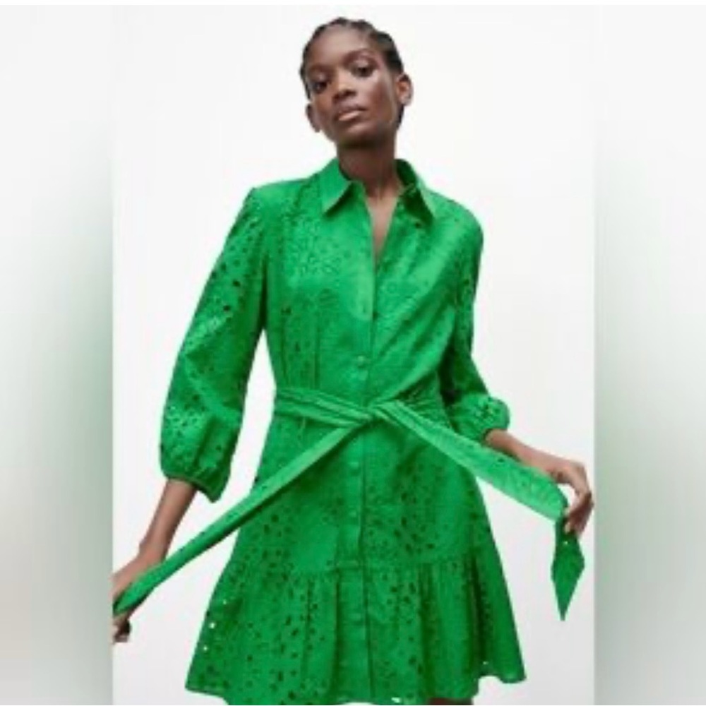 Zara Vibrant Green Mini Dress